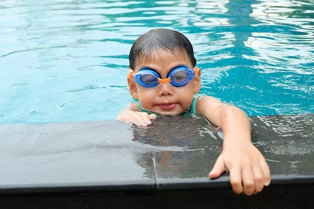 Child swimming
