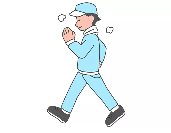 Illustration of walking man