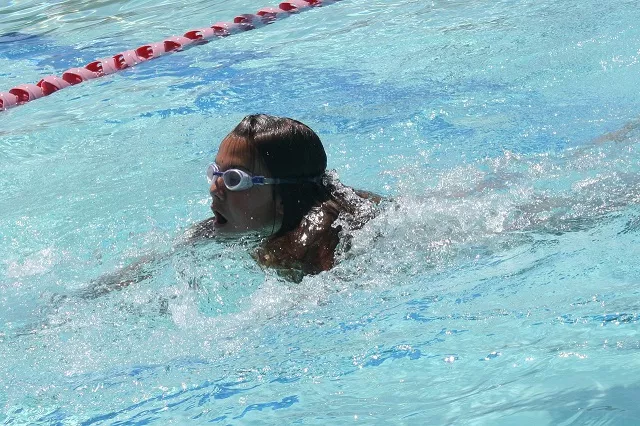 Girl swimming