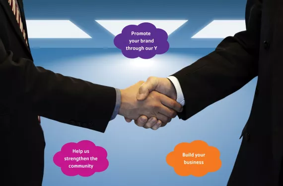 Image for sponsorship: businessmen shaking hands 