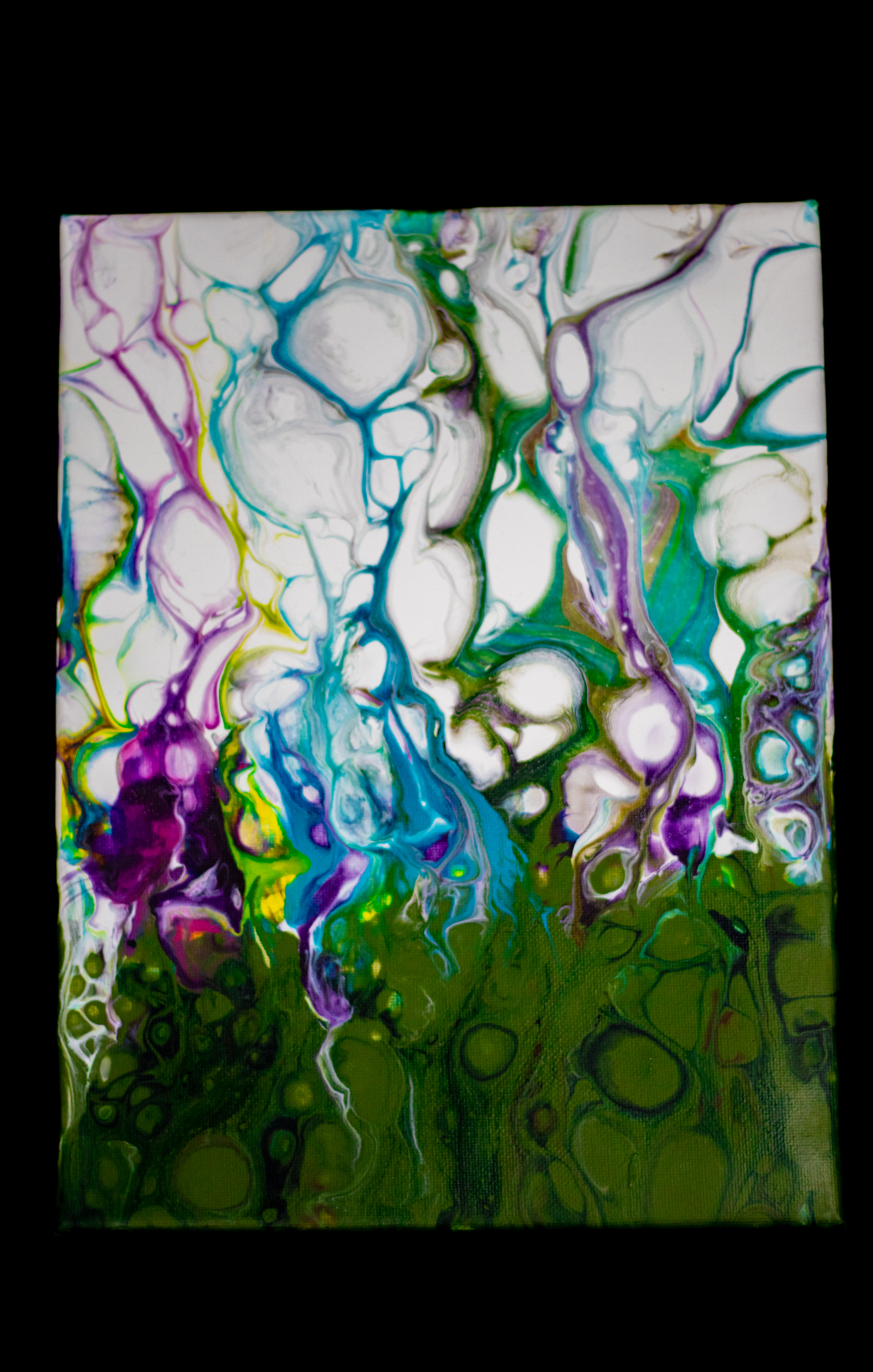 Acrylic Pour Swiping & Cells technique