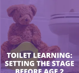 teddy bear sitting on a training toilet