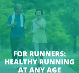 Senior couple running