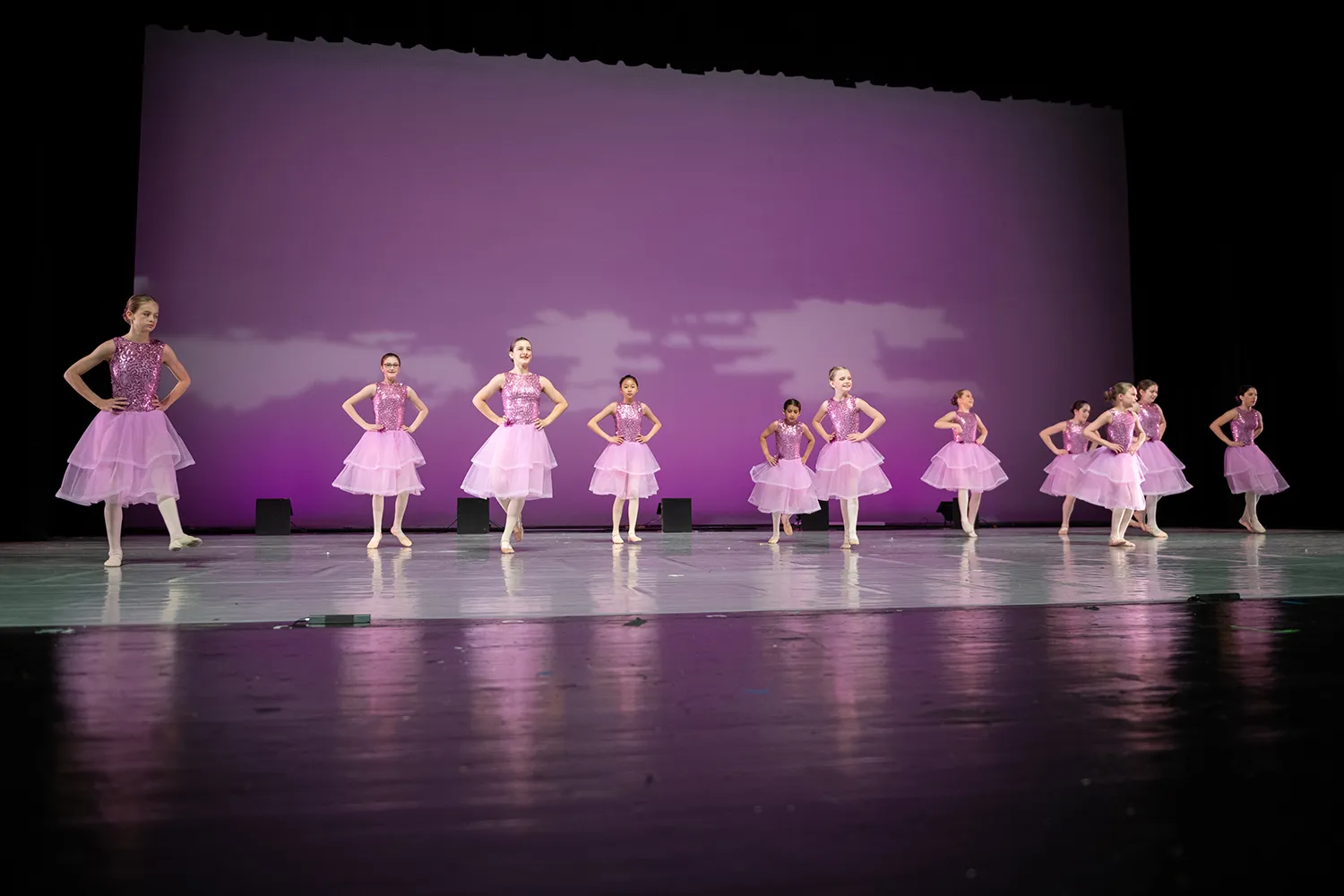 Youth girls in tutu's in NSSOD's recital
