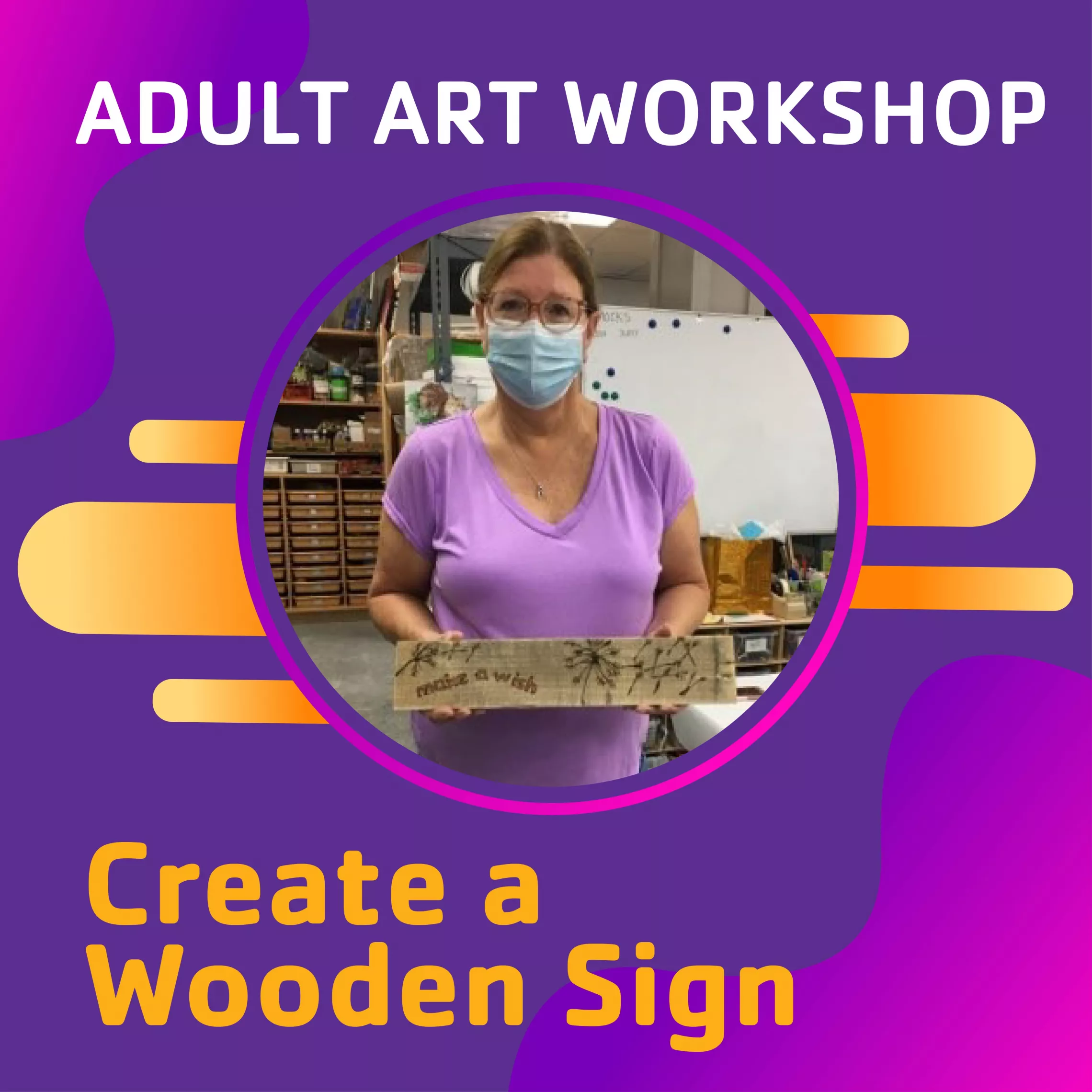 Art Workshop Wooden Sign