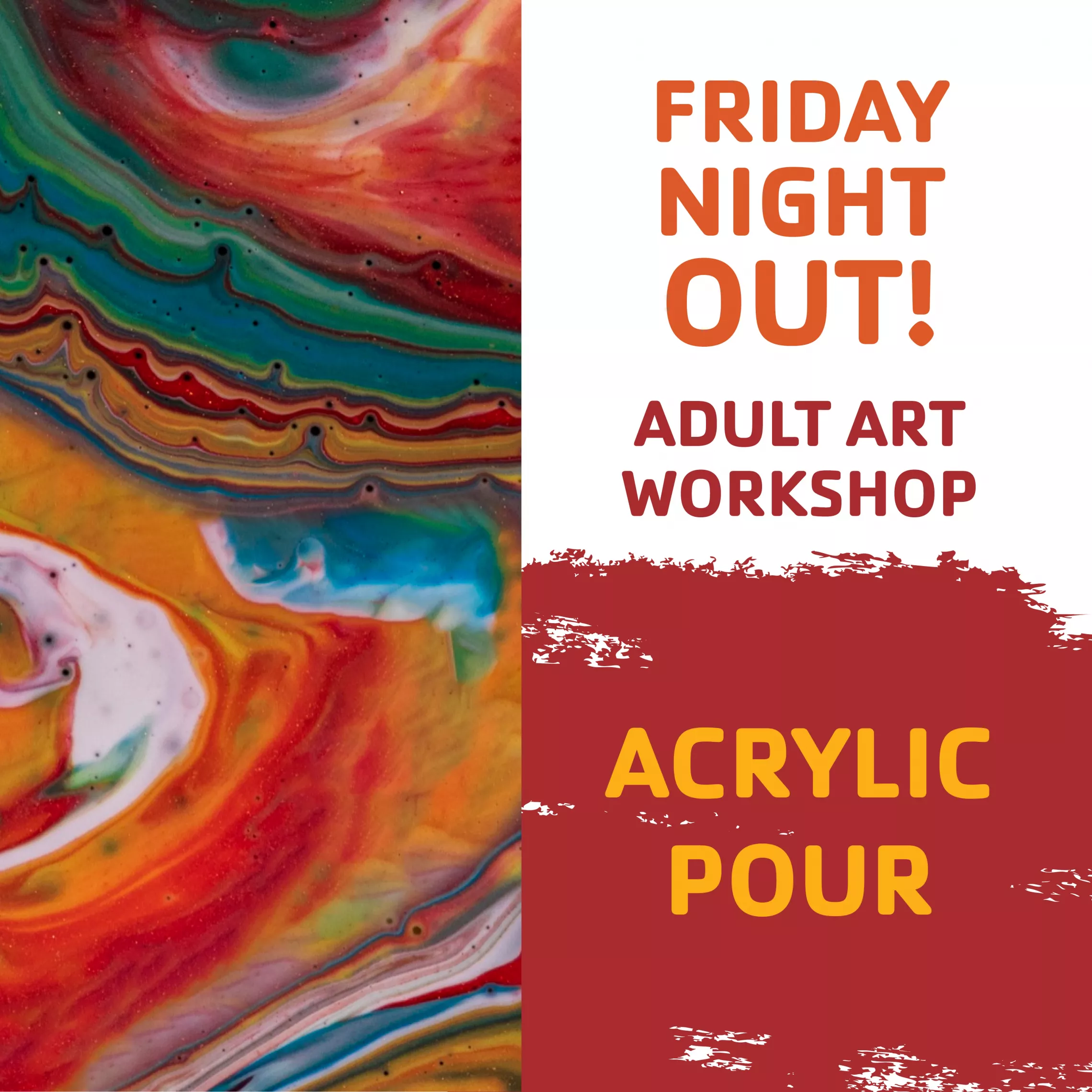 Adult Art Workshop: Acrylic Pour Event Image