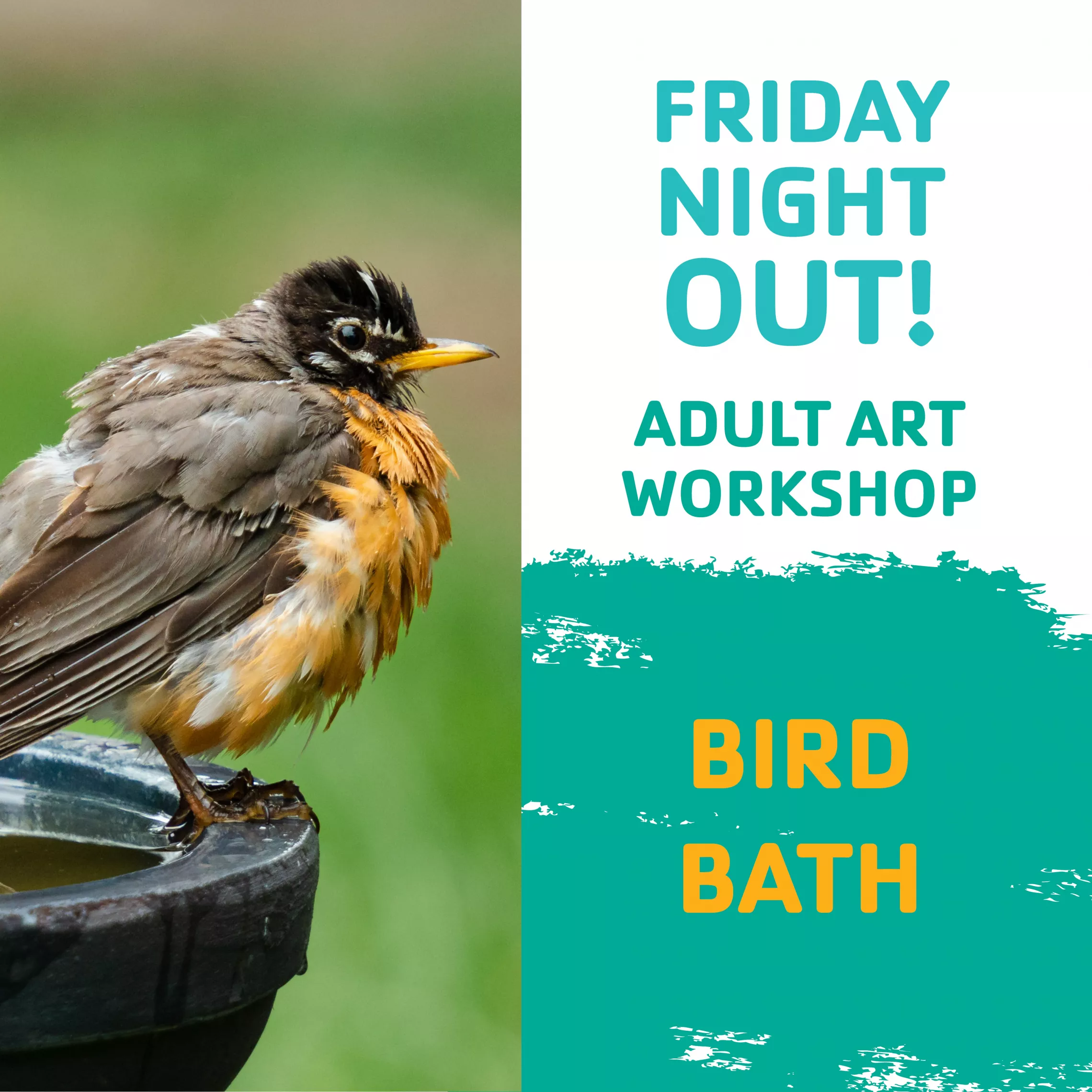 Adult Art Workshop: Bird Bath Event Image