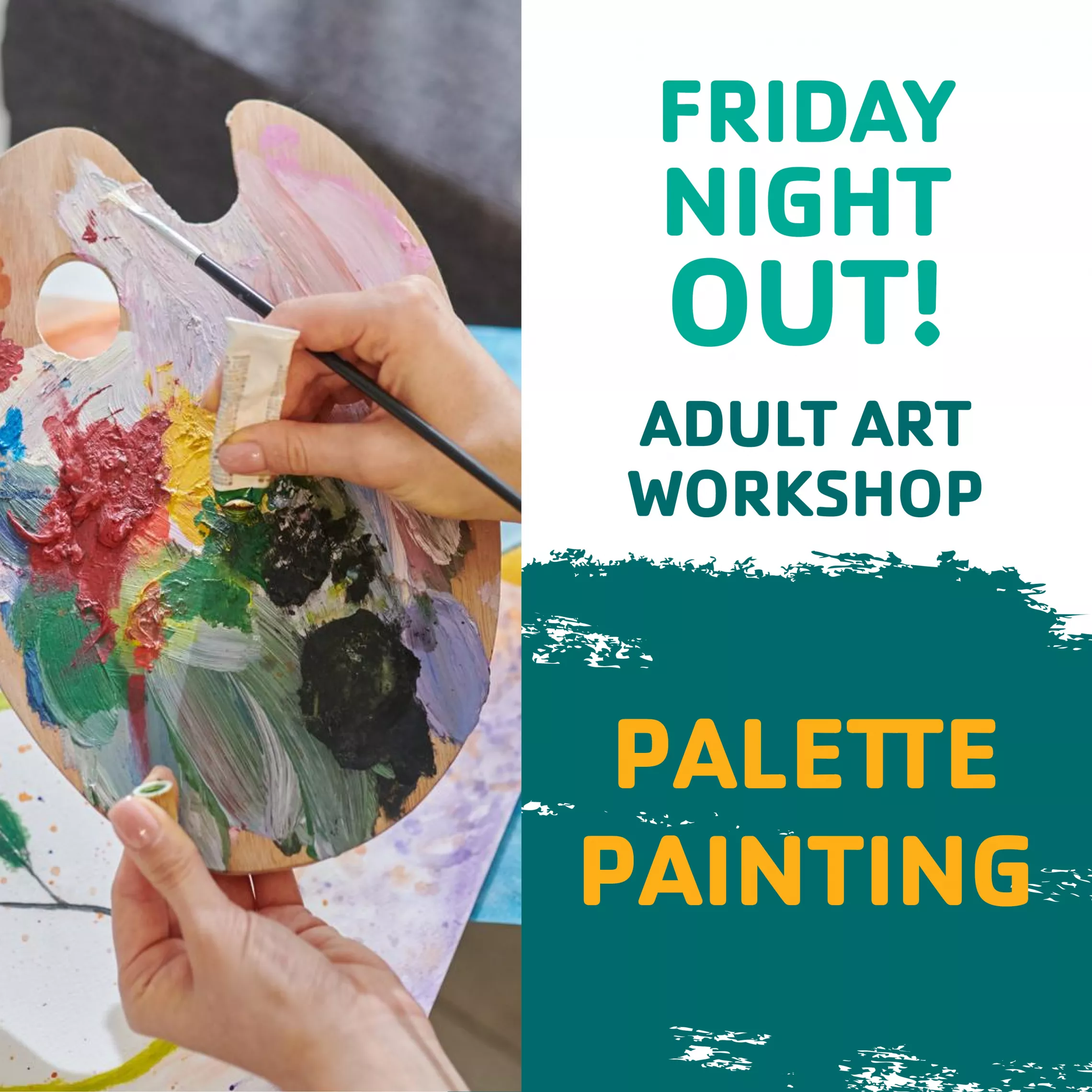 Adult art workshop: palette painting event image