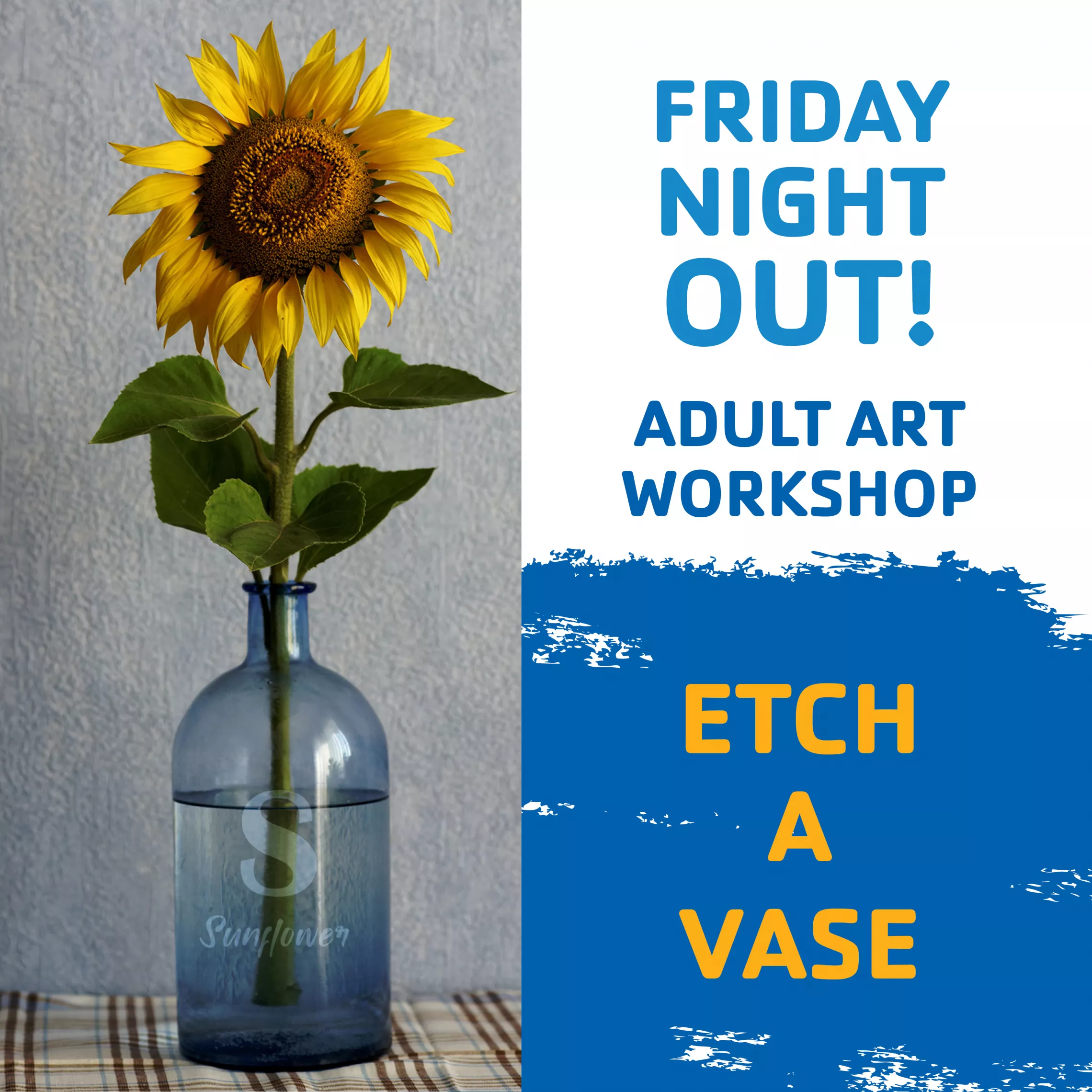 Adult art workshop: Etch a vase event image