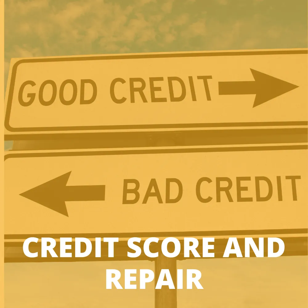 sign showing good credit one way and bad credit the other way