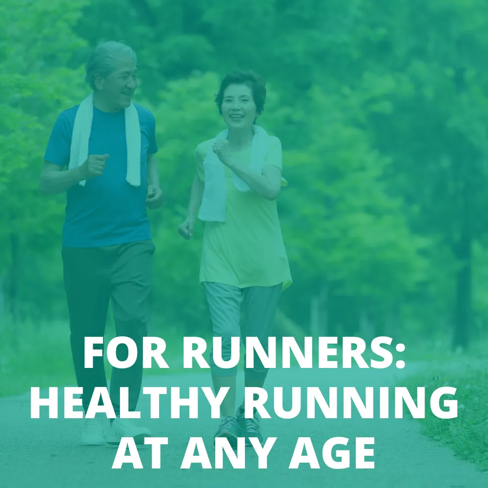 Senior couple running