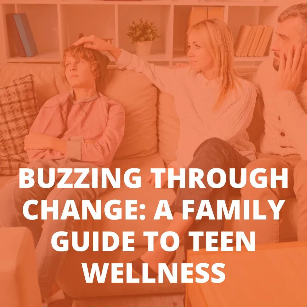 A family sitting on the couch trying to hold a conversation